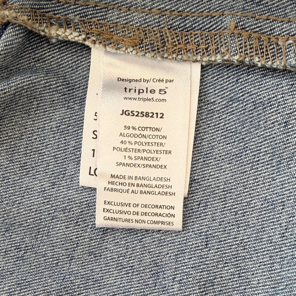 (239)Joe's Jeans Kids Denim Vest with Heart Design - Picture 3 of 4